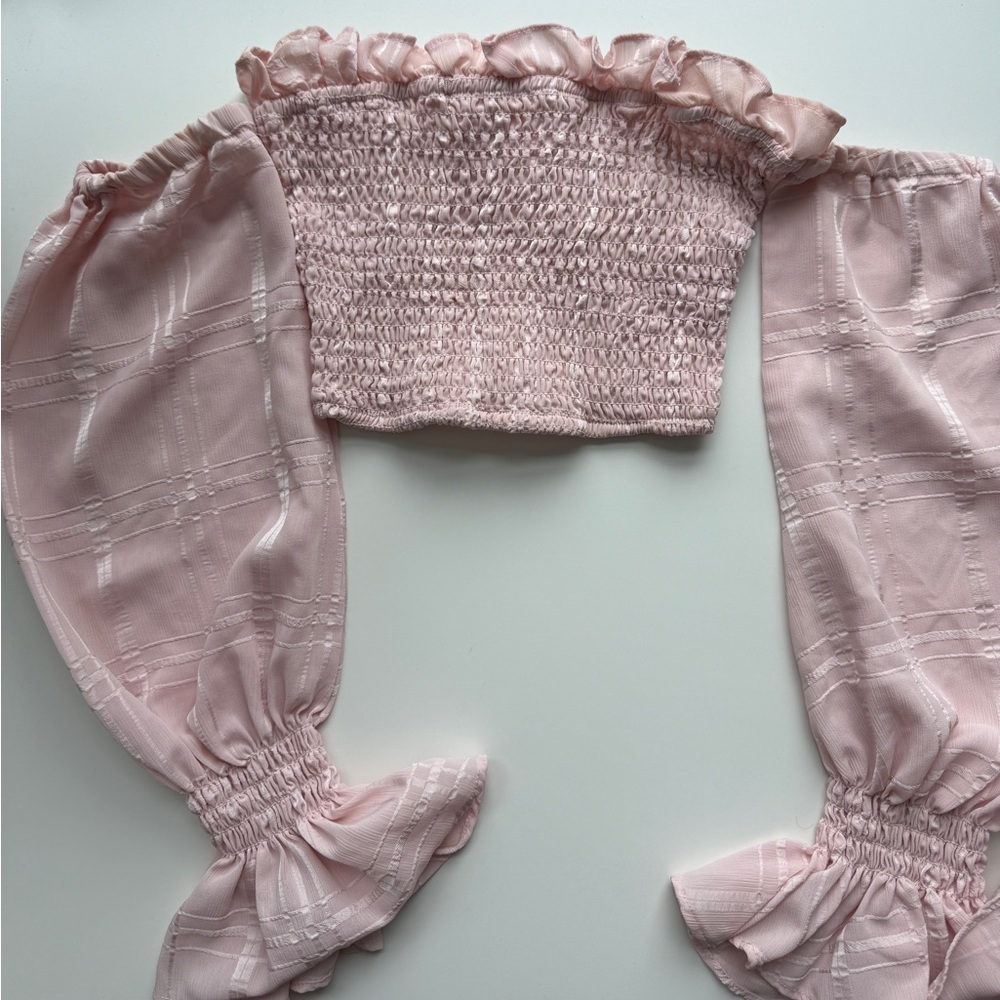 NWT LPA pink crop top XS/ XXS